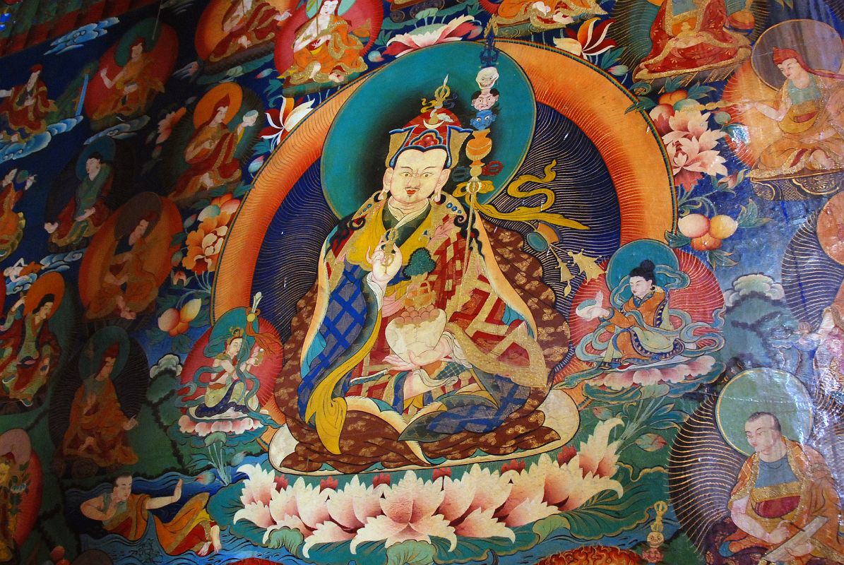 20 Rongbuk Monastery Main Chapel Wall Painting Of Padmasambhava Guru Rinpoche